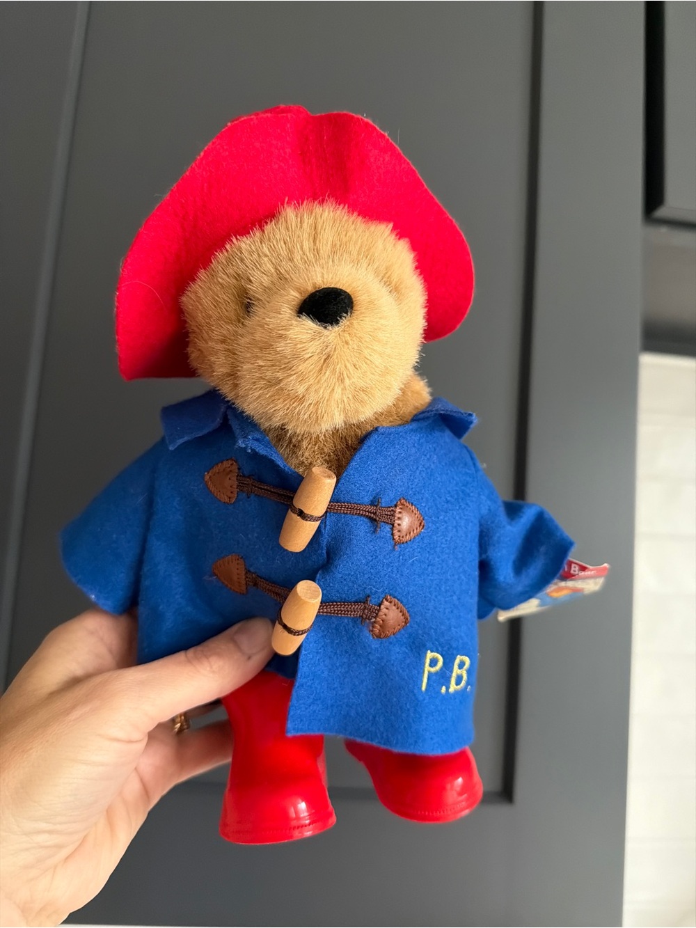 Paddington Bear Plush Toy in Blue Coat and Red Hat